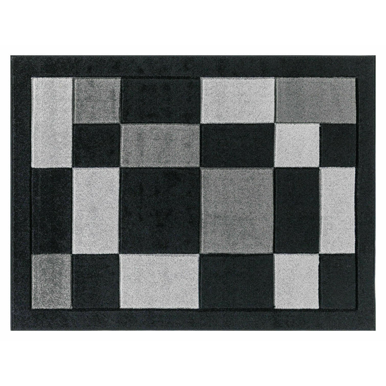 Metro Lane Yaraghi Premium High Quality Beautiful Thick Black/Grey Rug